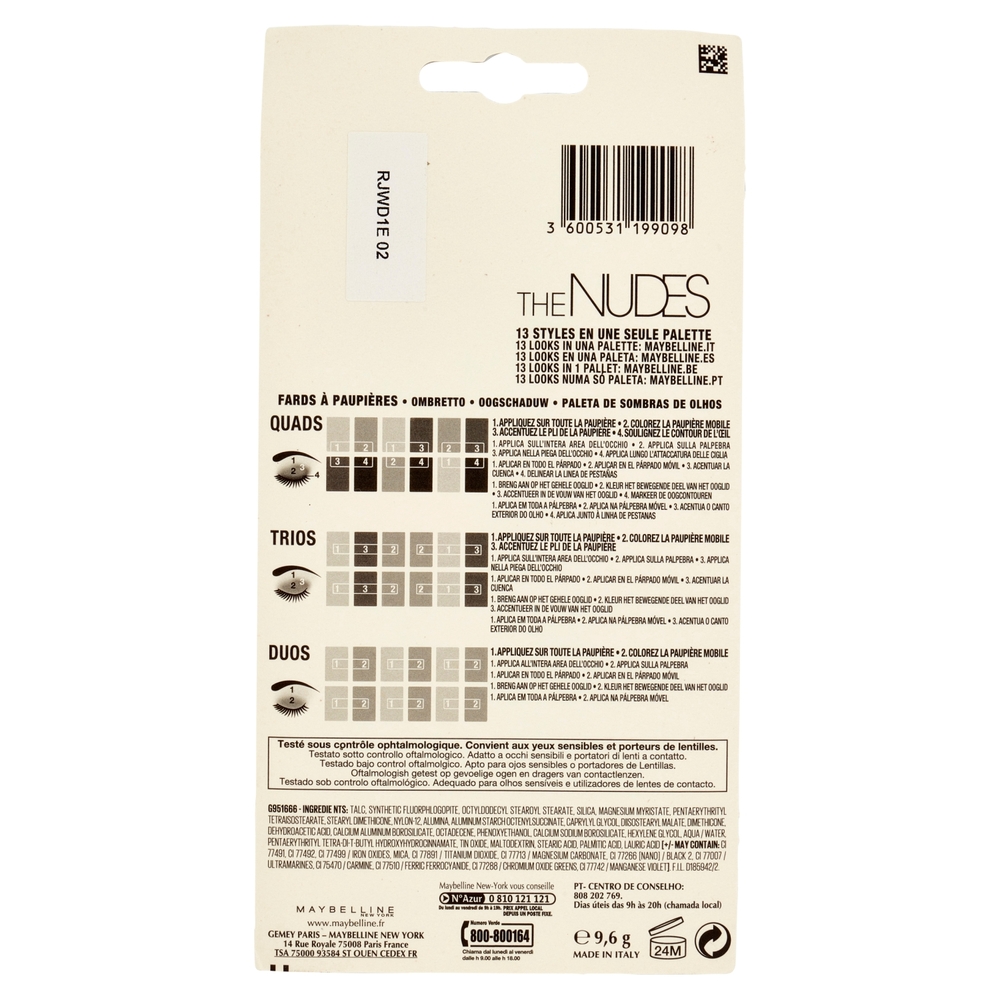 Maybelline Palette The Nudes 9,6 g
